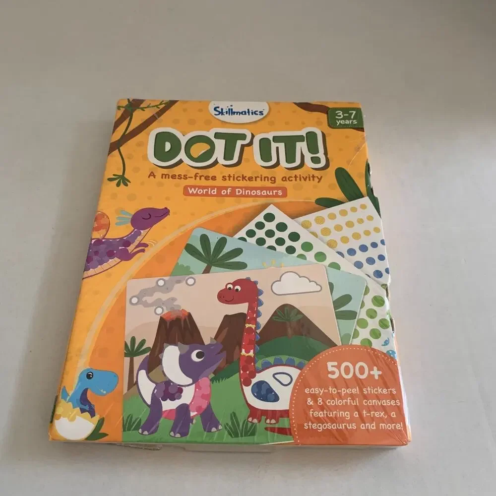 Skillmatics Dot It! World Of Dinosaurs Mess Free Sticker Activity Brand New